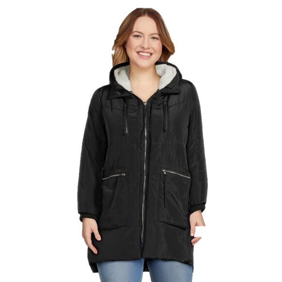 Jason Maxwell puffer coat fleece hood sz XL winter thermal Sherpa lined puffy - Picture 1 of 13